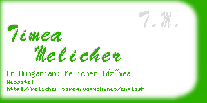 timea melicher business card